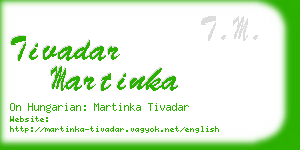 tivadar martinka business card